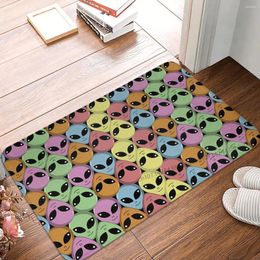 Carpets Anti-Slip Doormat Bath Mat Cool Alien Pattern Design Floor Carpet Entrance Door Rug Bedroom Decorative