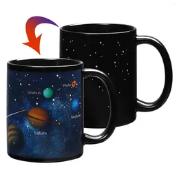Mugs Coffee Mug Colour Changing Solar System Heat- Reactive Cup Drinking Ceramic Espresso