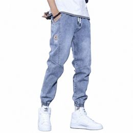 Jeans per uomo vestiti dritti larghi gamba larga pantaloni oversize casual vintage coreano streetwear pantaloni ricamati affusolati b7hY #