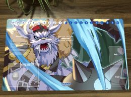 Pads Digimon Adventure Playmat Vikemon DTCG CCG Mat Trading Card Game Mat Mouse Desk Pad TCG Gaming Play Mat & Card Zones Free Bag