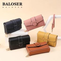 Shoulder Bags Women Leather Mobile Phone Cross Body Bag Multiple Card Slots ID Holder Coin Wallet