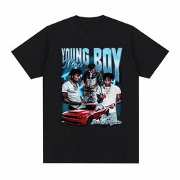 2024 Rapper YoungBoy brach nie wieder hochwertige Ästhetik mit kurzen Ärmeln übergroßes T-Shirt Männer Hip Hop Vintage T-Shirts Z6xX #