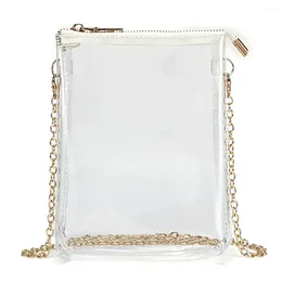 Evening Bags Fashion Women PVC Transparent Thin Chain Shoulder Bag Phone Purse Mini Jelly Lady Messenger