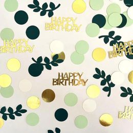 Party Decoration Guest Book Confetti Colorful Birthday Set For Table Green Golden Black Round Men Women