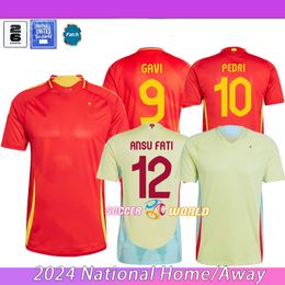 2024 SpAin Espana GAVI home Soccer Jerseys PEDRI MORATA Men Fan Players version FERRAN Euro Football Shirt ANSU FATI M.LLORENTE Camiseta Futbol Futbol Uniform