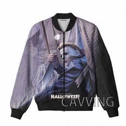 nova Fi Mulheres / Homens 3D Imprimir Halen Michael Myers Zipper Bomber Jackets Men Overcoat Mens Coat Zip Up Jackets 74AL #