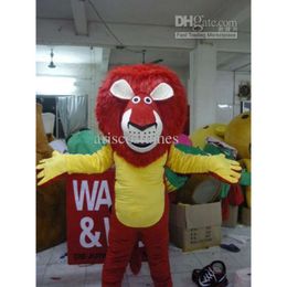 Mascot Costumes Mascot Costumes Halloween Christmas Red Lion Mascotte Cartoon Plush Fancy Dress Mascot Costume TLP