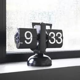 Table Clocks European Idea Flip Next Desktop Clock Retro Watch Mechanical Home Decor Auto Digital