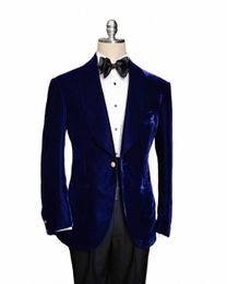 jacket+pants Autumn Royal Blue Busin 2 Piece Groom Tuxedos For Wedding Formal Prom Suit Party Evening Blazer Custom Made f4vw#