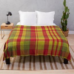 Blankets Traditional Creole Madras Throw Blanket Beach Designers Loose Single Quilt