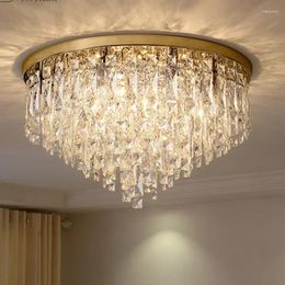 Ceiling Lights Modern Crystals E14 Lamp For Bedroom Dining Room Gold / Chrome Luxury Kitchen Island Lighting