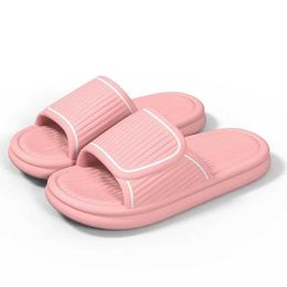 Slippers Slippers Summer Women Bat Tick Plaorm Non-Slip ome Solid Colour Simple Flip Flops Beac Sandals Ladies Slides Indoor Outdoor H240326U0JN