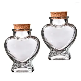 Vases 2 Pcs Wishing Bottle DIY Glass Jar With Cork Transparent Bottles Birthday Gifts