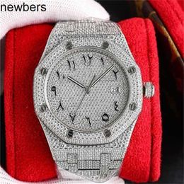 Diamonds AP Watch Apf Factory Vvs Iced Out Moissanite Can past Test Luxury Diamonds Quartz Movement Iced Out Sapphire Out Cz Quality Cal.3120 Waterproof6PCV