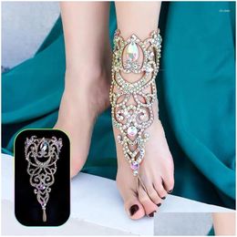 Dancewear Accessories Stage Wear Belly Dance Hand Or Foot Female Adt High-End Diamond-Studded Bracelet/Anklet Performance Drop Del Dhior