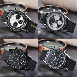 Omegss Mens Watch 2023 New Mens Watch Full Scale Working Quartz Watch High Quality Top Luxury Brand Timepiece Rubber Band Mens Fashion