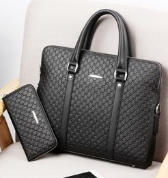 New Fashion Mens Business Briefcase Shoulder Double Layers Laptop Bag Large Capacity Male Handbag Travel Bag for Man3005086