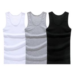 Mans Cotton Solid Seamless Underwear Brand Clothing Mens Sleeveless Tank Vest Comfortable Undershirt Mens Undershirts 240315