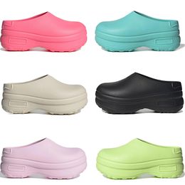 Designer Sandals Women platform slides Slippers Adifom Stan Smith Mule Chef Shoes Aqua Lucid Pink Beige Outdoor Indoor slipper womens fashion Summer Beach sandal