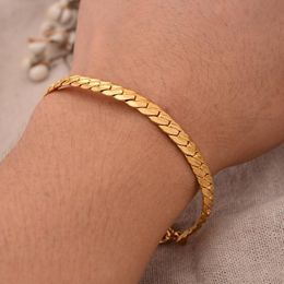 Charm Bracelets Dubai Gold Color Bangles&Bracelets For Women Man Bracelet Islamic Muslim Arab Middle Eastern Jewelry African Gifts240a