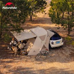 Tents and Shelters Naturehike 2023 New Cloud Wild Car Side Tent Outdoor Mobile Camping Rain-proof Sunscreen Tent One Room And Two Hall Double Tent24327