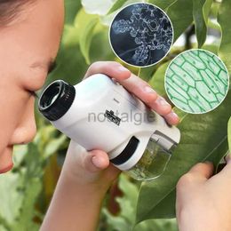 Intelligence toys Pocket Microscope Toy Portable Handheld Outdoor Exploration 120X Zoom Student Beginner Educational Science Gift for Children 24327