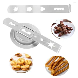 Baking Tools 2 Pcs Cookie Press Attachment 8 Patterns With Connexion Ring Biscuit Mincer For Size 5 Grinder