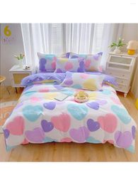 Bedding Sets 4pcs Floral Print Duvet Cover Set (1 1 Bed Sheet 2 Pillowcases) Modern Polyester Home For All Seasons