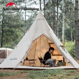 Zelte und Unterstände Naturehike Pyramidenzelt, großer Raum, Outdoor-Camping, dickes, leichtes, luxuriöses Baumwollzelt 24327