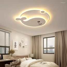 Ceiling Lights Nordic Children's Room Round Lamp Girl Boy Dolphin Creative Simple Bedroom Art Led Princess Light Luxury