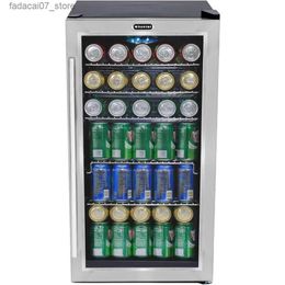 Refrigerators Freezers Beverage refrigerant with internal fan - stainless steel 120 can capacity refrigerant Frigobar mini refrigerator portable cooler Q240326