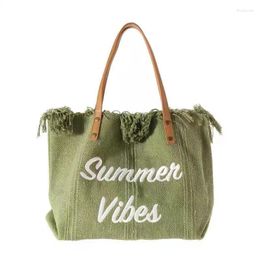Shopping Bags Bag Large Capacity Canvas Tote Handbag Summer Versatile Women's Shoulder