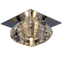 Ceiling Lights Modern Aisle Crystal LED Square Simplicity Flush Mount Decoration Lamp Fixture Hallway Living Room Foyer