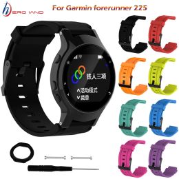 Accessories Silicone Replacement Wrist Watch Band + Case Cover For Garmin Forerunner 225 Bracelet 26mm Sport Watch Belt Correa With Tool