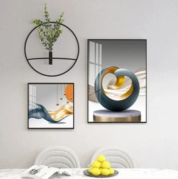 Wall Clocks Large Metal Art Home Decor With Led Light Luxury For Dining Room Living