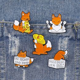 thanksgiving fox animal brooch Cute Anime Movies Games Hard Enamel Pins Collect Cartoon Brooch Backpack Hat Bag Collar Lapel Badges