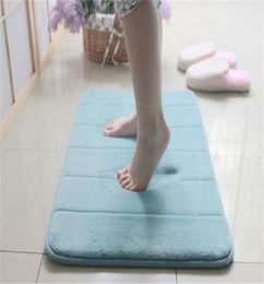 4060cm Home Carpets Memory Foam Bedroom Mat Rug Solid Colour Mini Thick Coral Fleece Carpet Blankt Customise Size Washable Carpets5369141