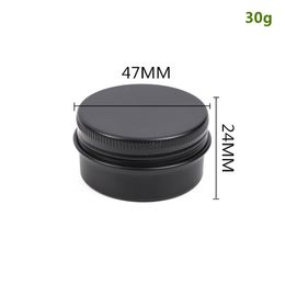 30g/1 oz Black Aluminium Tin Jar for Cream Balm Nail Candle Cosmetic Container Refillable Bottles Tea Cans Metal Box Candle Jars