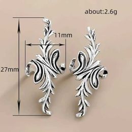 Ear Cuff 2024 New Trends Fox Shaped Womens Clip Earrings Antique Silver Earrings Cuff Girl Statement Jewellery Pendant Boat Y240315