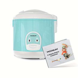 MOOSUM Electric Rice One Touch, 10-cup Uncooked/20-cup Cooked, Fast&convenient Cooker with Steamer, Stainless Steel Housing and Auto Warmer