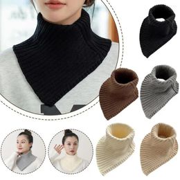 Scarves Fashion Women Knitted Fake Collar Warm Turtleneck Detachable Windproof Scarf Winter Warmer Neck Knit Sleeve False S7B0