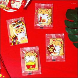 Gift Wrap AQ Cartoon Year Lucky Mouse Pattern Candy Sugar Bag Homemade Baking Cookies Nougat Wrapping Kawaii DIY Biscuit Packaging