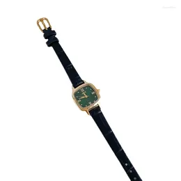 Wristwatches Small Brown Watch Women's Student Classic Simple And Retro Versatile Elegant Instagram Style Square Plate