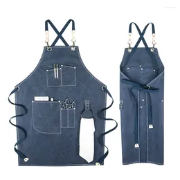 Table Skirt Barista Work Apron Waterproof Canvas Denim Men And Women Multi-color Ribbon Leather Hardware Quality