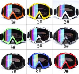 Moq1pcs Unisex Fashion Skiing Motorcycle Goggles Outdoors Sports Sunglasses Windproof CrossCountry Antifog Glasses 9 Colors 5057840