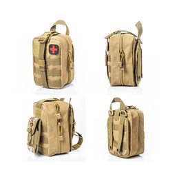 2024 Nylon Outdoor Tactical Medical Bag Travel First Aid Kit Waterproof Pack Camping Climbing Bag Emergency Case Survival Camp