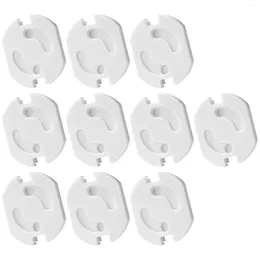 Party Favor 10pc Baby Self-Adhesive Power Socket Cover With Rotating Mechanism Two Phase Safe Lock Kids Sockets 2024