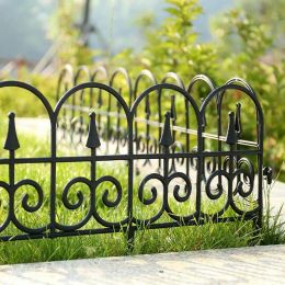Gates Large Decorative Garden Fence Outdoor Coated Metal Rustproof Landscape Wrought Iron Wire Border Folding Patio Bendable Fence