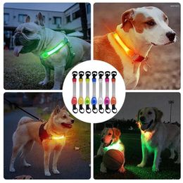 Dog Collars LED Pet Collar Safety Luminous Straps Multi-functional Outdoor Night Anti-Lost Warning Flashing Light For Leash Harnes