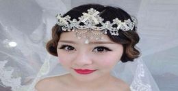 New Shining Beaded Crystals Wedding Crowns Bridal Crystal Veil Tiara Crown Headband Hair Accessories Party Wedding Tiara 6605864